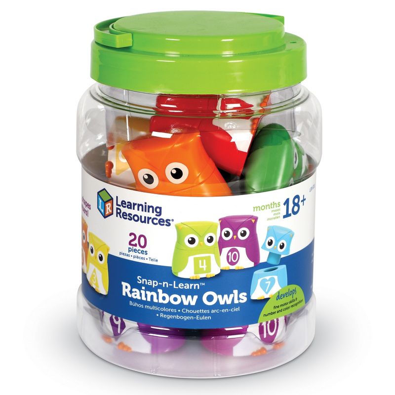 Learning Resources Snap-n-Learn Rainbow Color, Shape, Letter Owls, 6 of 7