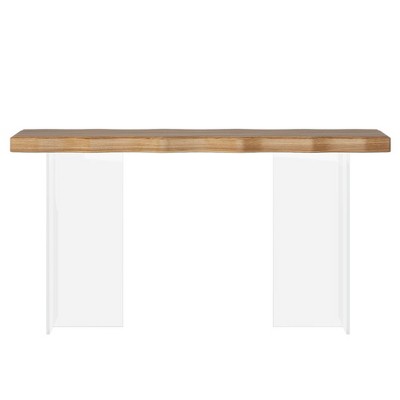 Resenkos Entryway Table, Console Sofa Table,47'' Console Table Sofa Entryway Table with Acrylic Legs Brown