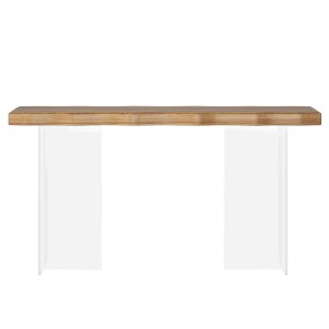 Resenkos Entryway Table, Console Sofa Table,47'' Console Table Sofa Entryway Table with Acrylic Legs Brown - 1 of 4
