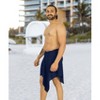 LA LEELA Men's Sarong Casual Summer Pareo Aloha Short Wrap One Size Navy Solid - 2 of 4