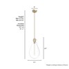 Hunter Fans 11" Lundin Ceiling Light Palm Gold Finish - Modern Pendant for Indoor Use, 1 Bulb, 60W Max, Sleek Design - 4 of 4