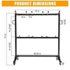 Folding Chair Rack Foldable Chairs Cart Storage Dolly with Wheels and Holder, 800 LBS Capacity Includes Weatherproof Cover - 4 of 4