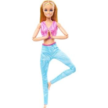 Mattel Easter Candle Barbie Made To Move Brunette Updo Doll FTG80 / FTG82