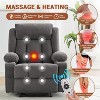 Oversized Recliner Chair,Classic and Traditional Manual Recliner Chair With Vibration Massage and Heat - 3 of 4