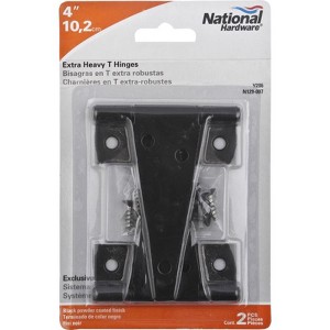 National Hardware 4 in. L Black Extra Heavy Duty T-Hinge 2 pk - 1 of 1