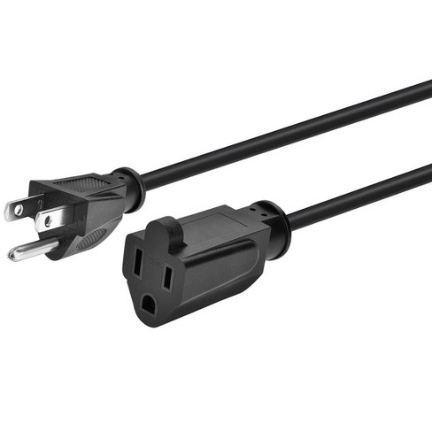 Monoprice 3-prong Extension Cord - 6 Feet - Black