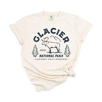 Simply Sage Market Women's Vintage Glacier National Park Short Sleeve Garment Dyed Tee