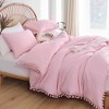 BAGOKIE 3-Piece Bed in a Bag Comforter Set with Pom Fringe - 3 of 4