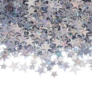Unique Bargains Party Supply Plastic Lightweight Waterproof Twinkle Metallic Stars Foil Confetti 0.13 Ibs - 1 of 4