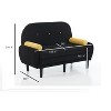 Racxily Corduroy Love Seat, Sleeper Soaf, Day Bed Recliner with Storage Pocket USB Charger, A multiform Couch for Living room - 4 of 4