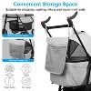 iMountek"Foldable 4-Wheel Pet Stroller with Removable Liner, Storage Basket for Dog & Cat Travel Jogger"Grey - 4 of 4