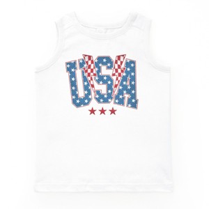 The Juniper Shop USA Checkered Lightning Youth Tank Top - 1 of 4