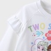 PATPAT Disney Stitch Toddler Girl 2pcs Floral Ruffle-sleeve Sweatshirt with Jogger Set - 3 of 4