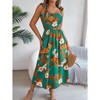 Clearlove Womens Summer Floral Maxi Dresses Sleeveless Smocked Spaghetti Strap A Line Flowy Beach Long Desses - 2 of 4
