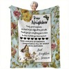 Floral Print Personalized Neighbor Appreciation Throw Blanket - Soft Flannel Fleece, All-Season Comfort, Lodge Style. - 3 of 4