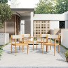 NicBex Farmhouse Outdoor Acacia Wood Dining Chairs Set of 2,Mid-Century Patio Chairs Accent Chairs for Dining Room,Courtyard,Yard - 2 of 4