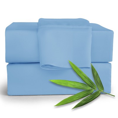 4 Piece Viscose from Bamboo Cooling sheets Ultra Soft 100% Organic Deep Pocket Luxury Bed Sheets with Pillowcases - Lux Decor Collection
