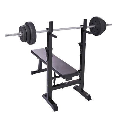 FURNIinspire Weight Benches Adjustable Weight Bench For Full Body Strength Training, Ideal For Home Gym Workout, Black, 46.6"*22"*41.7"