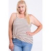 Slickblue Multi-Color Rib Fabric Tank, Sleeveless Fit, Casual Top, Bold Red, Plus 1X - 2 of 4