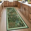 Washable Floral Animal Jungle Rug Non Slip Low Pile Rug Soft Throw Floor Cover Foldable Indoor Carpet for Living Room Bedroom Playroom Nursery - 2 of 4