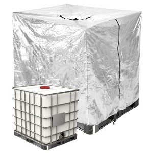 Unique Bargains Oxford Cloth Waterproof Dustproof Weather Resistant IBC Tote Cover 275 Gallon 1 Pc - 1 of 3