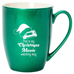 Elanze Designs This Is My Christmas Movie Watching Mug Emerald Green 10 ounce New Bone China Coffee Cup Mug - 1 of 4