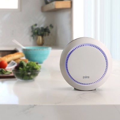White Compact HEPA Air Purifier with Odor Absorbing Filter