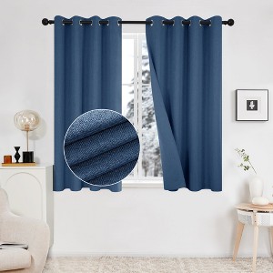 Deconovo Linen Blackout Curtains 2 Panels – Grommet Top, OEKO-TEX - 1 of 4