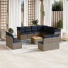 vidaXL 12 Piece Patio Sofa Set with Cushions - Gray Poly Rattan - 2 of 4