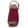 Allegra K Women's Open Toe Buckle Strap Slingback Platform Chunky Heel Sandals - 3 of 4