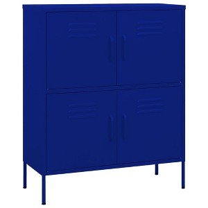 vidaXL Storage Cabinet Olive Green Steel Medium Stylish Storage - Navy Blue - 1 of 4