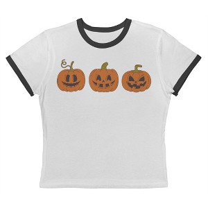Social Collective Women Three Jacks Short Sleeve Graphic Cotton Retro Vintage Ranger Baby Tee - 1 of 4