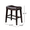 Christopher Knight Home Kainu Contemporary 26 Inch Counter Stools with Nailhead Trim (Set of 2) - 3 of 4