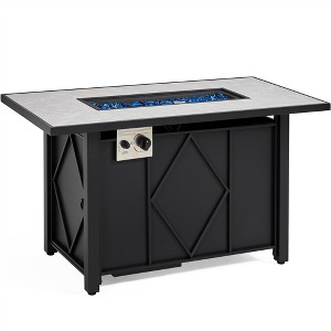 Yaheetech Outdoor Propane Gas Fire Pit Table 43 inch Auto-Ignition 2 in 1 Gas Firepit - 1 of 4