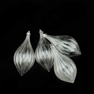 Northlight 4ct Transparent Shatterproof Finial Christmas Ornament Set 5" - Clear - 1 of 1