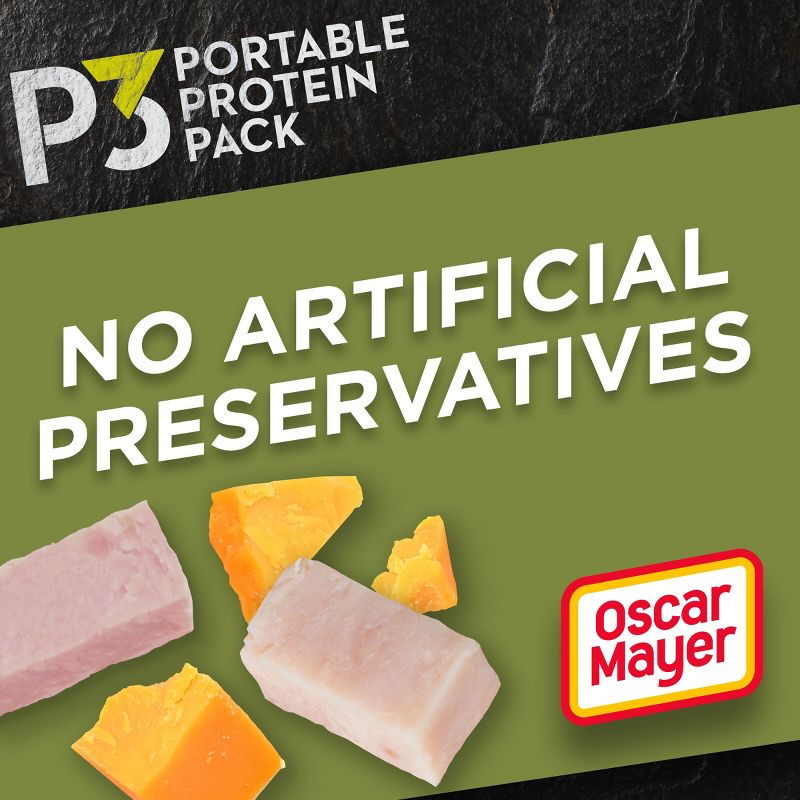 P3 Portable Protein Snack Pack with Turkey, Ham &#38; Cheddar Cheese - 2.3oz, 3 of 10