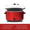 Elite Cuisine 8.5qt Slow Cooker - Red - 3 of 4