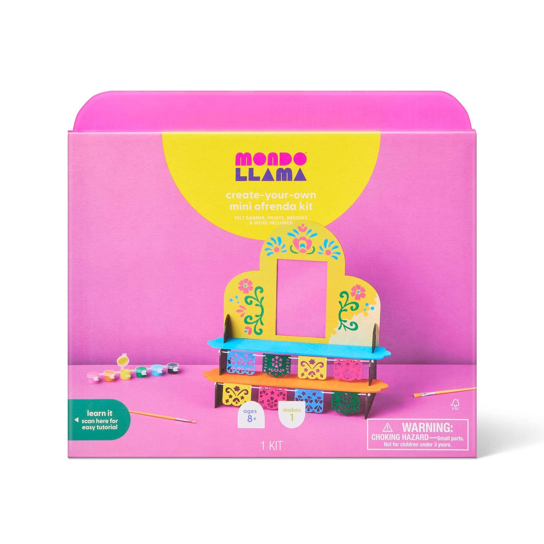 Día de Muertos Craft Wooden Ofrenda Painting Activity Kit - Mondo Llama™