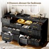 Whizmax 8 Drawer Dresser for Bedroom, 59" TV Dresser Wooden Large Dresser, Modern Chest of Drawers Storage Organizer for Closet, Living Room - 3 of 4