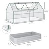 6 x 3 x 1ft Raised Garden Bed with Mini Greenhouse, Galvanized Raised Garden Bed with Cover for Herbs and Vegetables - 3 of 4