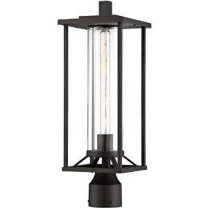 Minka Lavery Modern Outdoor Post Light Fixture Black 20" Clear Glass for Exterior Barn Deck House Porch Yard Patio - 1 of 2