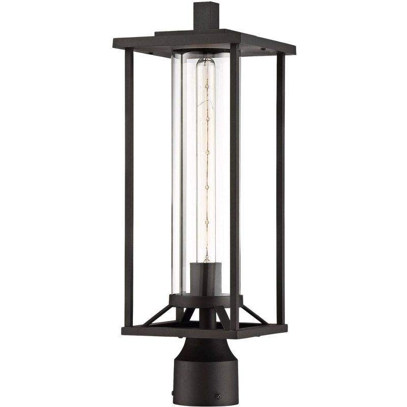 Minka Lavery Modern Outdoor Post Light Fixture Black 20" Clear Glass for Exterior Barn Deck House Porch Yard Patio, 1 of 3