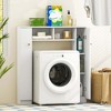 Costway Over The Toilet Storage Cabinet Double Door Bathroom Toilet Storage Organizer Natural/White - 2 of 4
