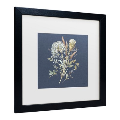 Trademark Fine Art -Lisa Audit 'Bohemian Blue 05 on blue' Matted Framed Art