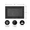 Plow & Hearth 2' x 4' Madrid Banded Rectangular Hearth Rug, in Charcoal - 2 of 4