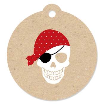 Big Dot of Happiness Beware of Pirates - Pirate Birthday Party Favor Gift Tags (Set of 20)