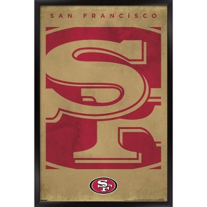 Trends International NFL San Francisco 49ers - Logo 25 Framed Wall Poster Prints - 1 of 4