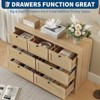 GustoWave 7 Drawer Dresser, Farmhouse Modern Dressers & Chests of Drawers,47.2" Wide Wooden Storage Organizer - 4 of 4