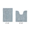 Lux Premium 100% Cotton Tufted Solid Reversible 2 PC Bath Rug Set – Ultra-Soft, Water-Absorbent, Durable, Machine Washable Bathroom Rug - 2 of 4
