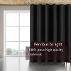 Aoibox Black PEVA Shower Curtain Liner with Grommet Holes & Magnetic Weights, Waterproof & Eco-Friendly for Bathroom, Hotel, Dorm - 2 of 4